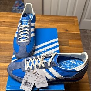 Adidas Classic Blue and White Trainers